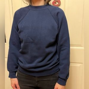 Vintage, navy blue, Tultex sweatshirt.